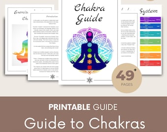Detailed Chakra Guide - Energy Balance, Chakra Journal (PDF A4).