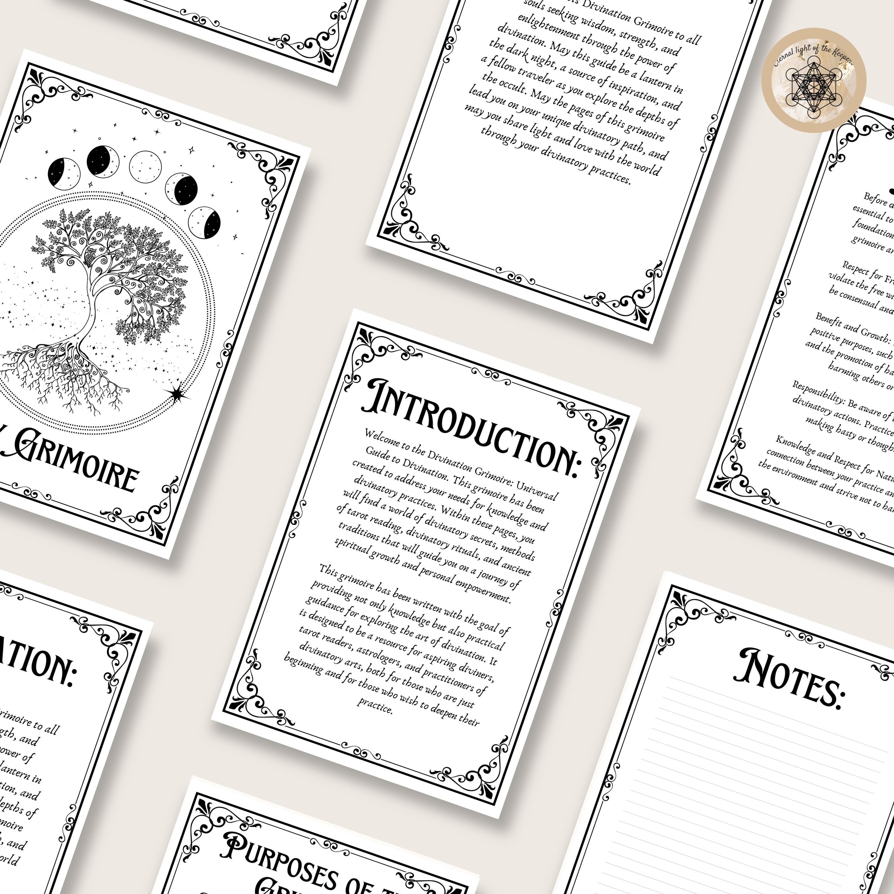 Printable Grimoire Pages Digital Grimoire Grimoire Pages - Etsy