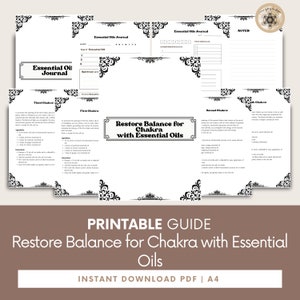 Chakra Essential Oil Guide, Holistic Healing Journal (PDF Download)