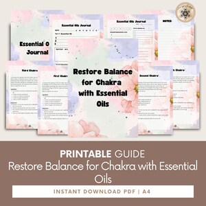 Chakra Balancing Essential Oils Guide, Holistic Healing (PDF Digital Download)