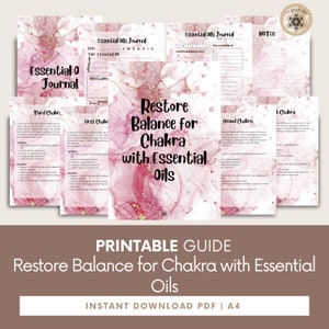 Chakra Essential Oil Remedies Guide, Holistic Healing (PDF Digital Download)