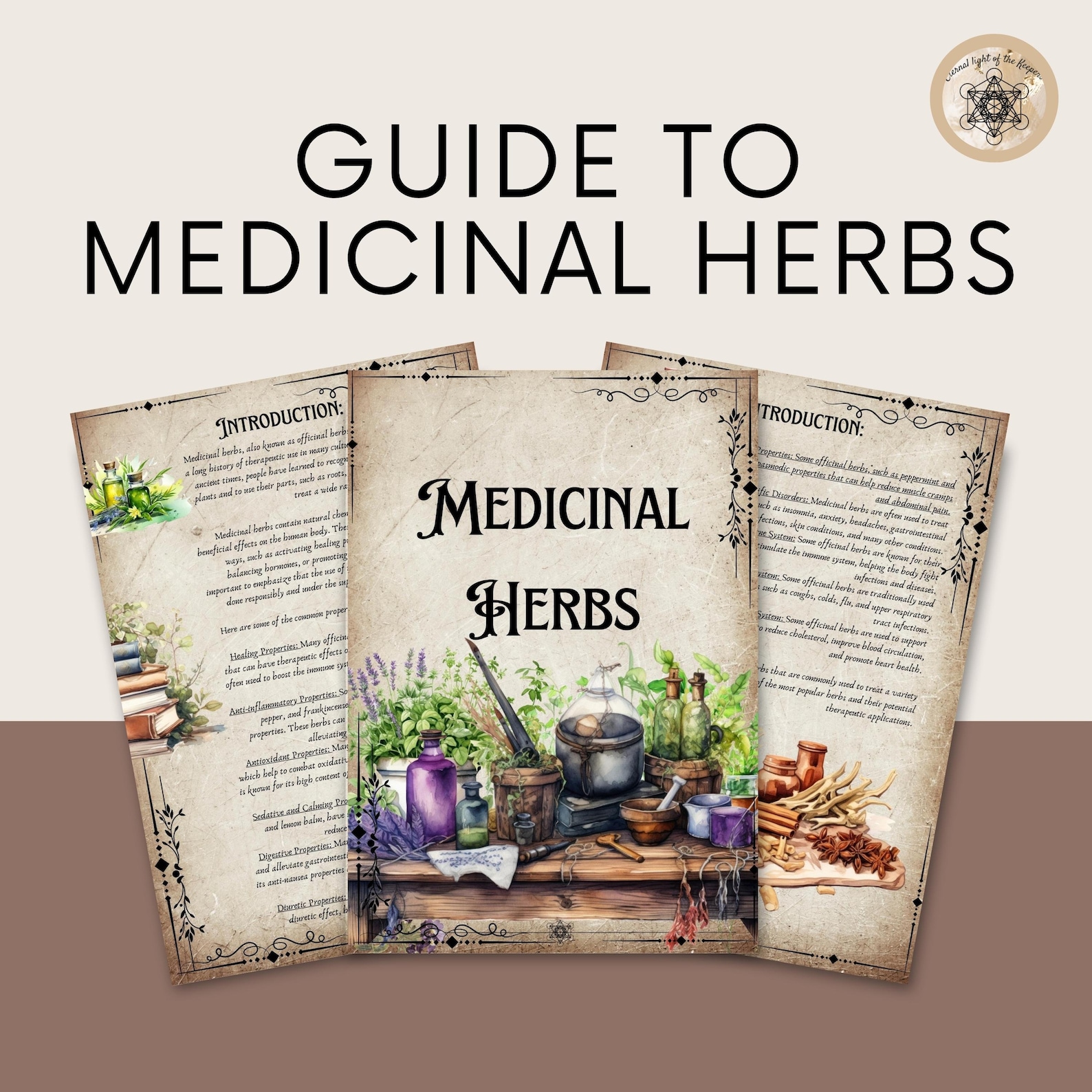 Printable Herbal Medicine Guide A4 PDF on Medicinal Herbs, Herbal