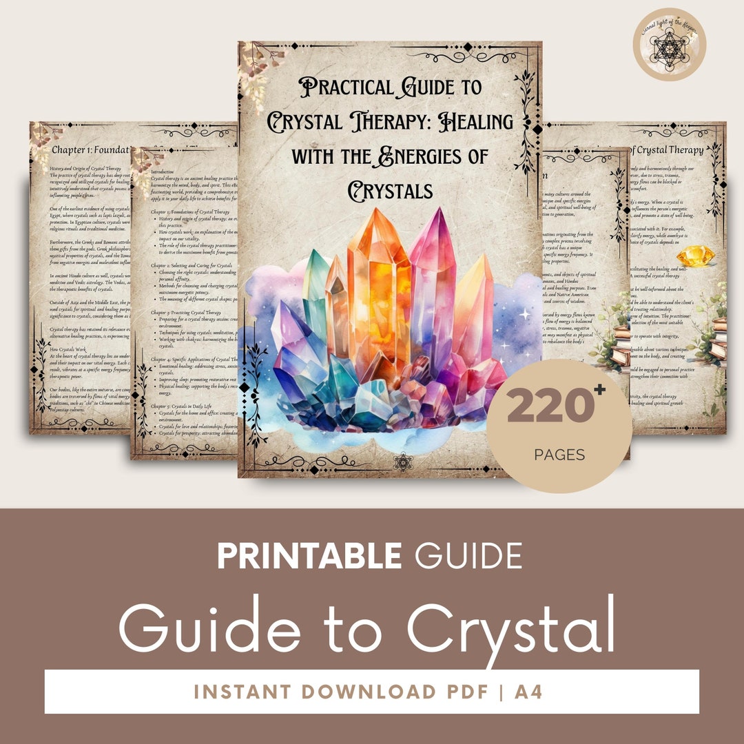 Printable Guide to Crystal and Gemstone Therapy: Comprehensive A4 PDF ...