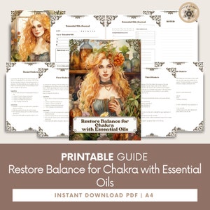 Chakra Balancing Essential Oils Guide, Holistic Healing (PDF Digital Download)