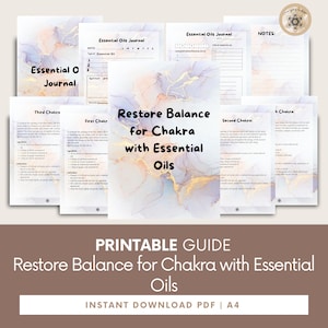 Chakra Balancing Essential Oil Guide, Natural Remedies (PDF Digital Download)