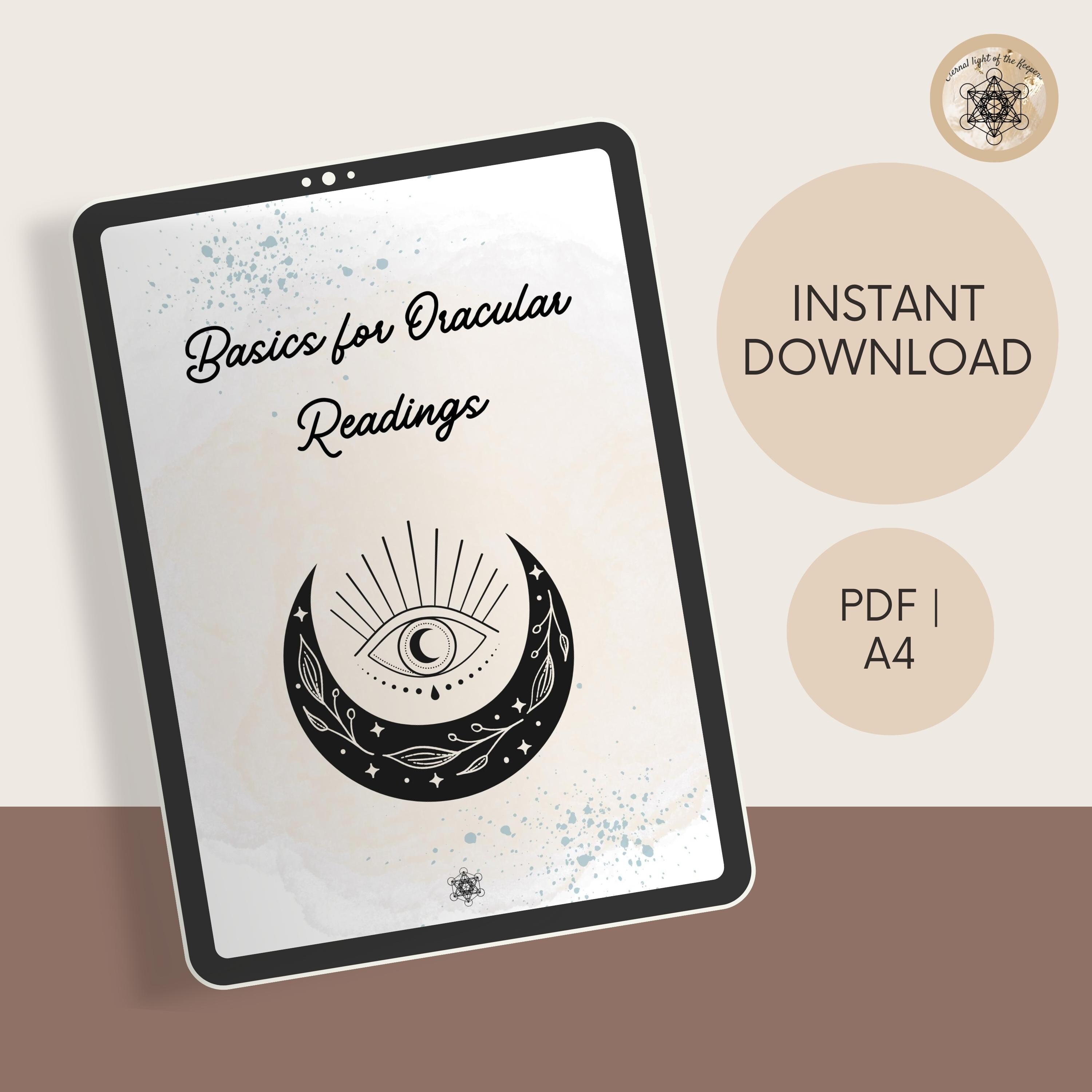 Printable Oracle Guide Comprehensive Guidebook for Card Readings, Ideal ...