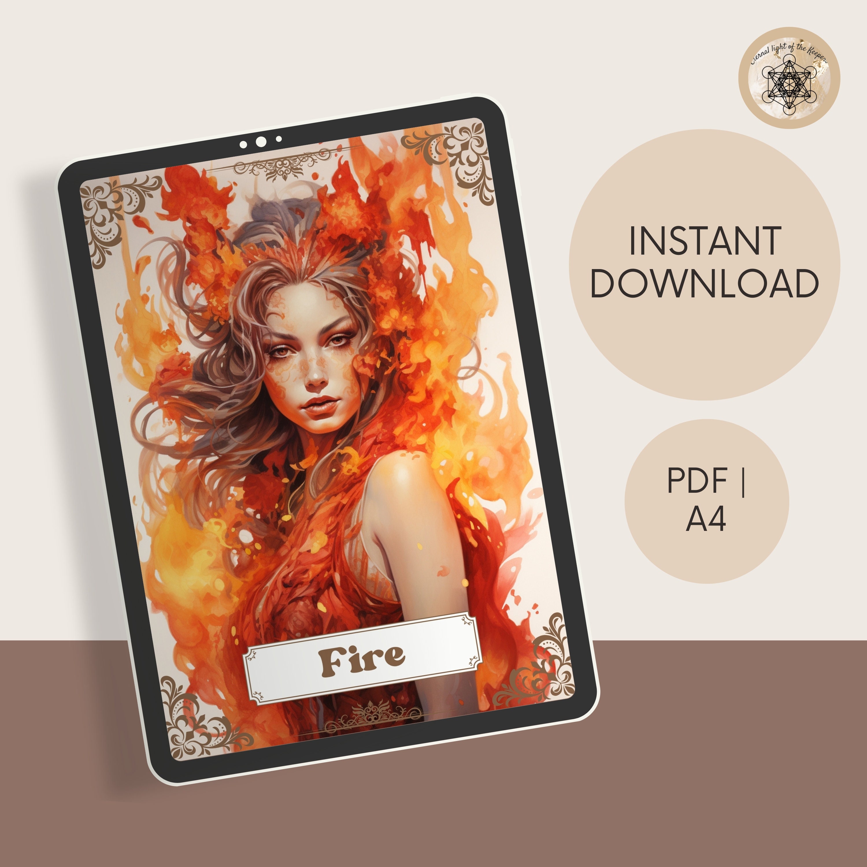 Fire Element Printable Guide: Book of Shadows, Grimoire Pages (digital ...