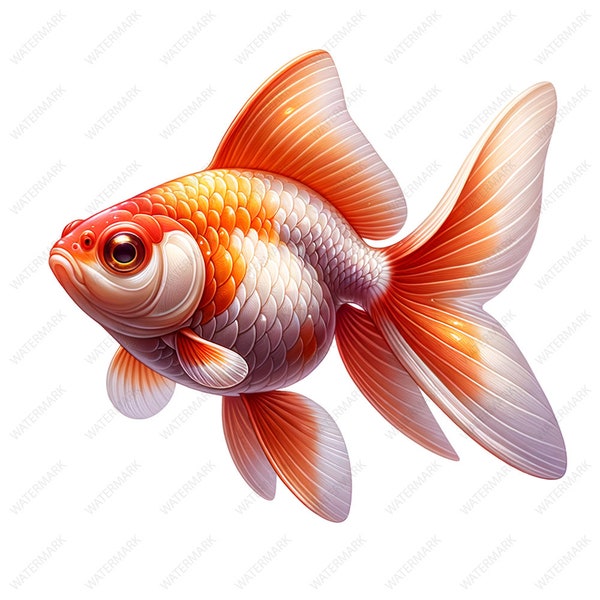 Goldfish PNG, Goldfish Clipart, Goldfish Sublimation, Fish PNG, Fish Clipart, Instant Download, Transparent Background.