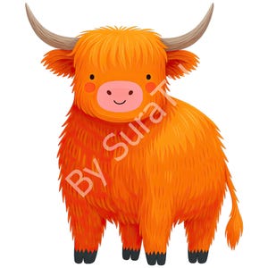 Baby Highland Cow PNG, Cute Highland Cow Floral, Baby Highland Cow Flowers, Girl Highland Cow, Digital Download, Sublimation, Printable