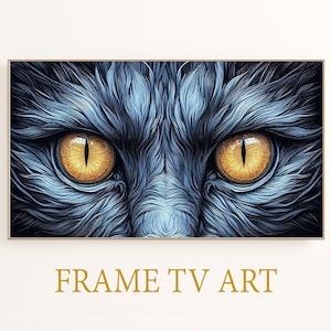 Black Cat Eyes Frame TV Art: Digital Download
