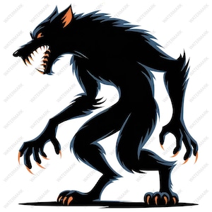 Werewolf Halloween PNG, Werewolf Clipart, Wolf Man Download, Lycan PNG, Werewolf Full Moon, Werewolf Print, Werewolf Cartoon
