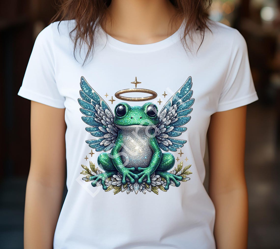 Frog Angel Clipart, Funny Frog With Wings PNG (digital Download) - Etsy