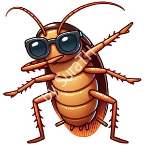 Cucaracha PNG, Cucaracha divertida Clipart, Cucaracha bailando, Cucaracha genial, Descarga digital, Imprimible, Sublimación