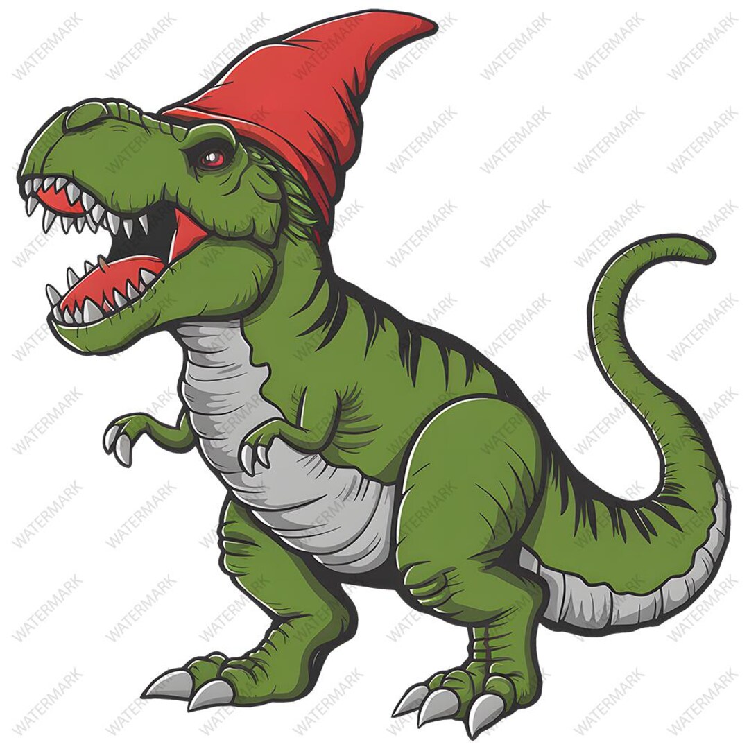 Gnome T-rex PNG, Funny T-rex PNG, Gnome Dinosaur Clipart, T-rex Dino ...
