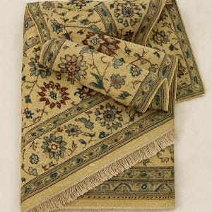 Oushak rug muted Turkish knot rug Hand-knotted Vintage Antique Oushak  Area Rug for Living Room, Dining room Wool  8x10/9X12/10x14 Area Rugs