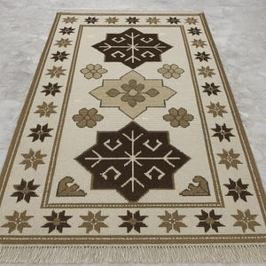 Oushak rug muted Turkish knot rug Hand-knotted Vintage Antique Oushak  Area Rug for Living Room, Dining room Wool Rugs 8x10/9X12/10x14 Area