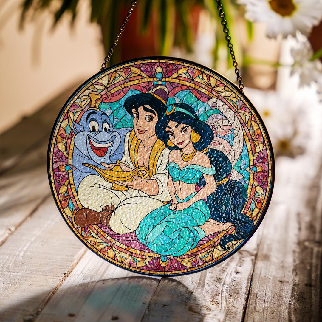 Disney Jasmine and Princess Stained Glass Suncatcher, Disney Jasmine ...