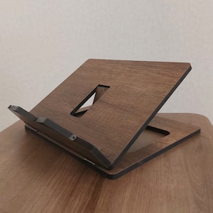 Soporte de madera para libros, soporte para Biblia, atril de madera, soporte para libros de madera, soporte para libros, soporte para libros de cocina, trabajo desde casa, soporte para libros de madera,