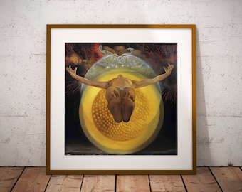 Salvador Dali surrealistische kunstposter 'Hemelvaart van Christus'