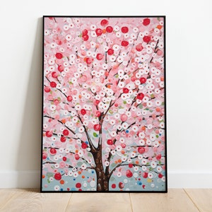 ダミアン・ハーストのポスター、桜の絵画、植物の壁画、油絵、モダンアート、フラワーアート、花の絵画