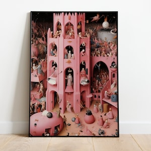 Hieronymous Bosch, Pink Party, Art Movement Surrealism, Weird Art, Surrealism Artwork, Exhibition Art, Max Surrealist