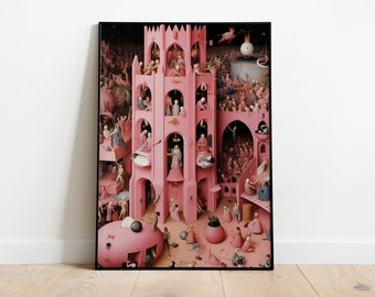 Hieronymous Bosch, Pink Party, Art Movement Surrealism, Weird Art, Surrealism Artwork, Exhibition Art, Max Surrealist