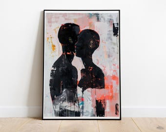 Kerry James Marshall Inspired Art: Black Abstract People Poster