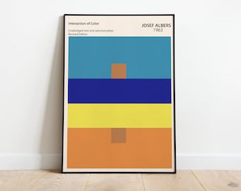 Josef Albers 'Hommage an das Quadrat' Poster, Geometrische Farbharmonie Art