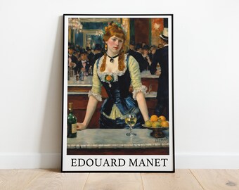 Edouard Manet, Impressionism, A Bar At The Folies Bergere, Manet Art, Berthe Morisot, impressionistic, French Painter