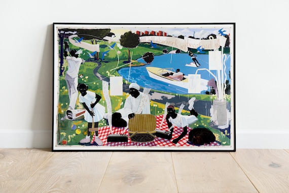 Kerry James Marshall Style Artwork, the New Yorker, African