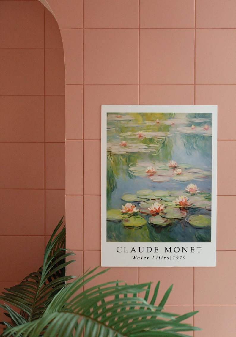 Claude Monet Water Lily Painting, Impressionism Art, Monet Exhibition Poster, Monet Water Lilies ...
