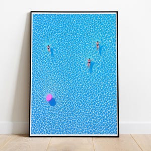 Poolside Art, Summer Themed Wall Art, Beach House Poster, Tropical Art Print, Minimalist Poolside Poster, Poolside Decor, Tropical Vibes