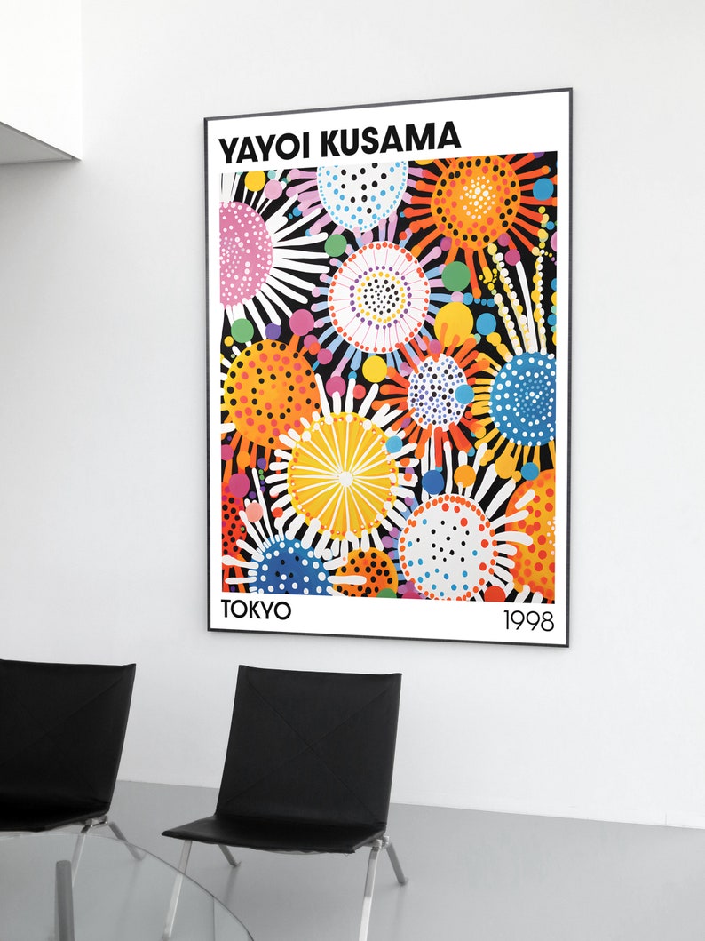 Yayoi Kusama Poster, Tokyo Poster, Japanese Art, Large Wall Art ...