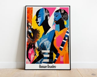 Romare Bearden Collage Art Print, Harlem Renaissance Poster