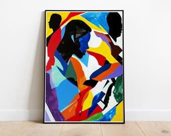 Jacob Lawrence Poster, Cubism African American Art