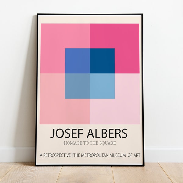 Josef Albers 'Homage to the Square' Poster, Geometric Art Print