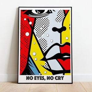 Roy Lichtenstein reproductieposter, stipkunst, retro stripkunst, hedendaagse kunst, Lichtenstein, Roy Lichtenstein-kunst, stipkunst, schilderij