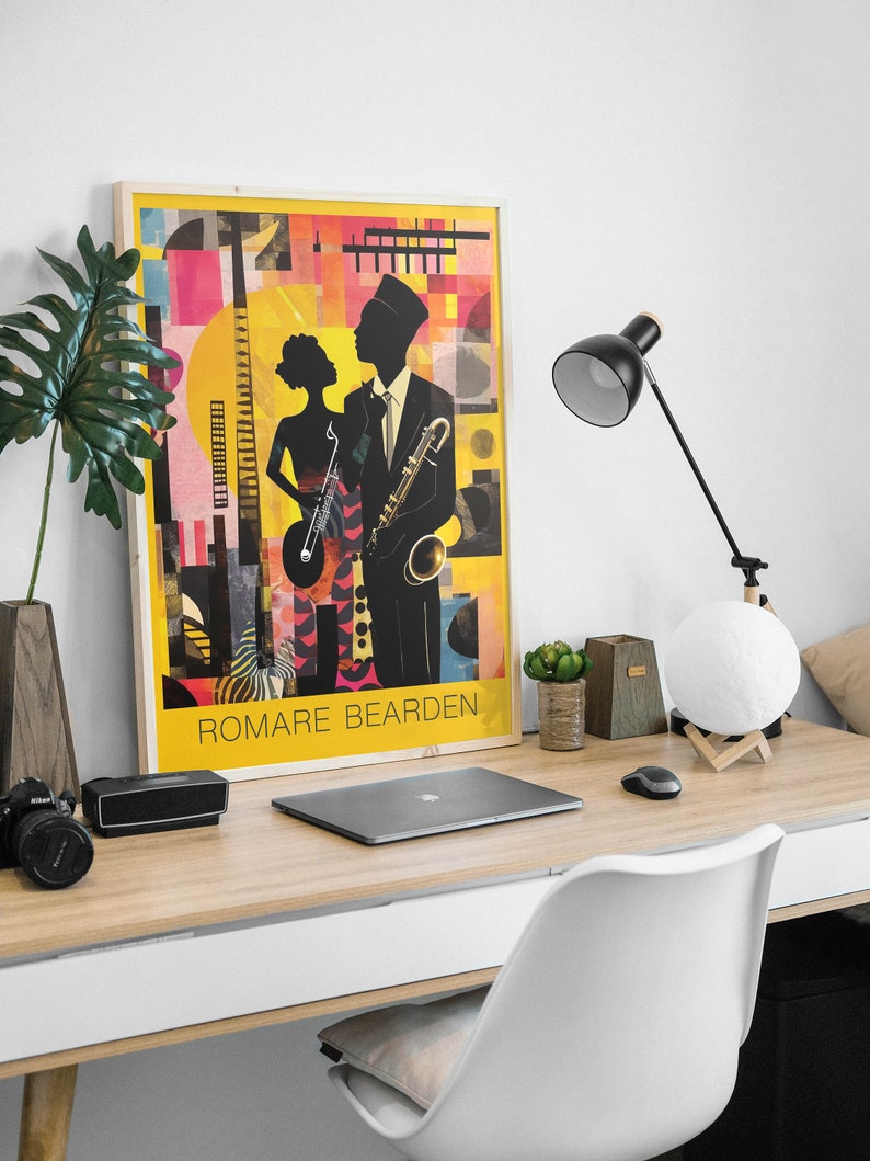 Romare Bearden, Reproduction Poster, Harlem Renaissance Artwork