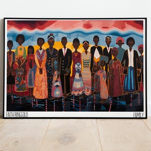 Faith Ringgold, BLM, Black Family, African American Art, Reproduction Poster, Black Artist, Black History, BLM Poster