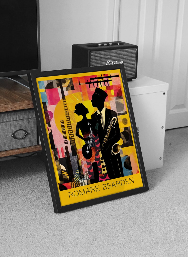 Romare Bearden, Reproduction Poster, Harlem Renaissance Artwork