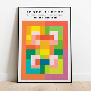 Interaction of Color Josef Albers , Homage to the Square, Josef Albers Poster, Geometric Art, New Home Gift Idea, Geometric Abstraction