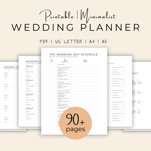 Hochzeitsplaner Printable Hochzeitsplaner Digitale Hochzeitsplaner Checkliste Hochzeits-Timeline Hochzeitsplaner Template