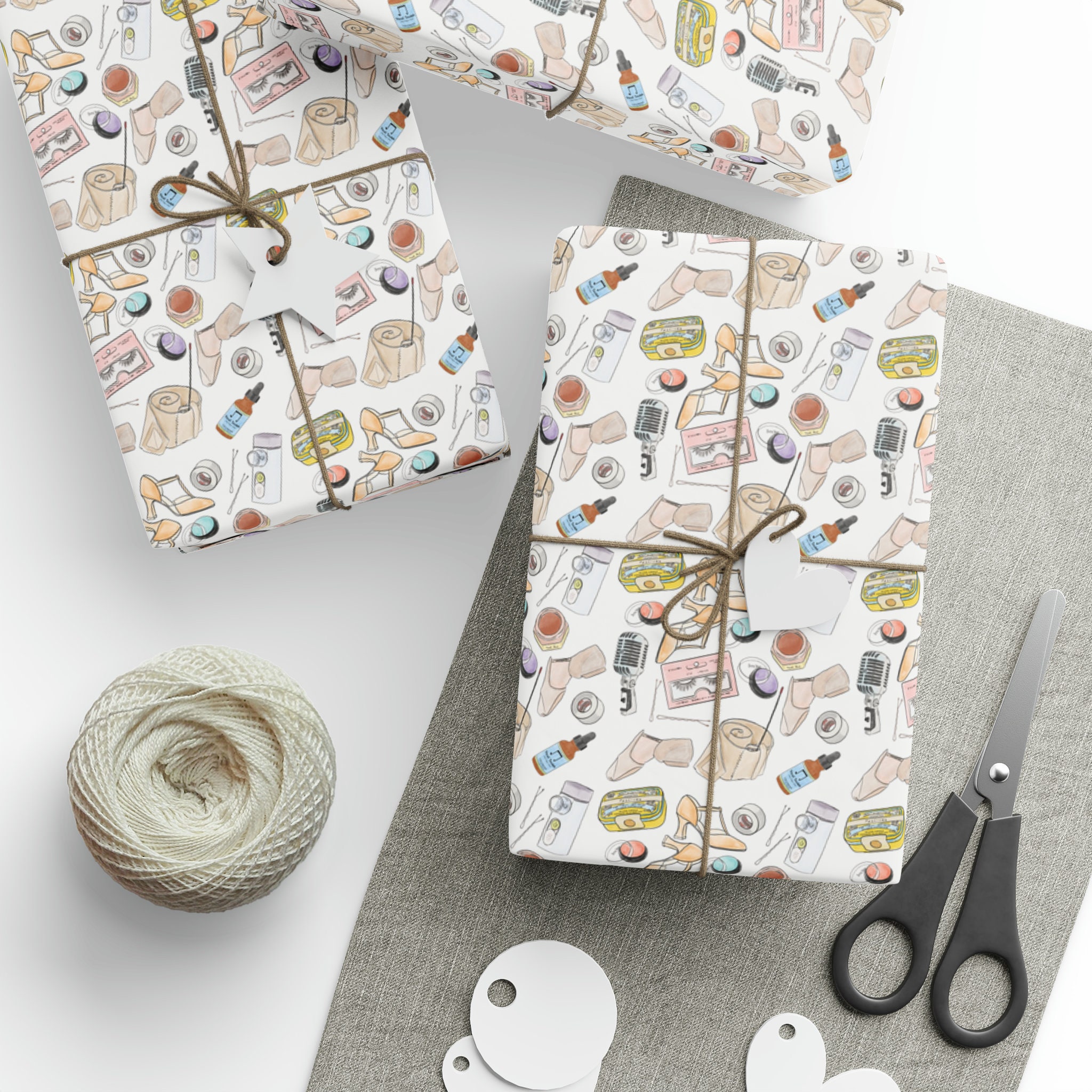 Musical Theatre Performer Theme Wrapping Paper Original Hand Drawn Pattern Gift Musical Theatre fans Gift Wrap, Vocal Health, Dance Shoes