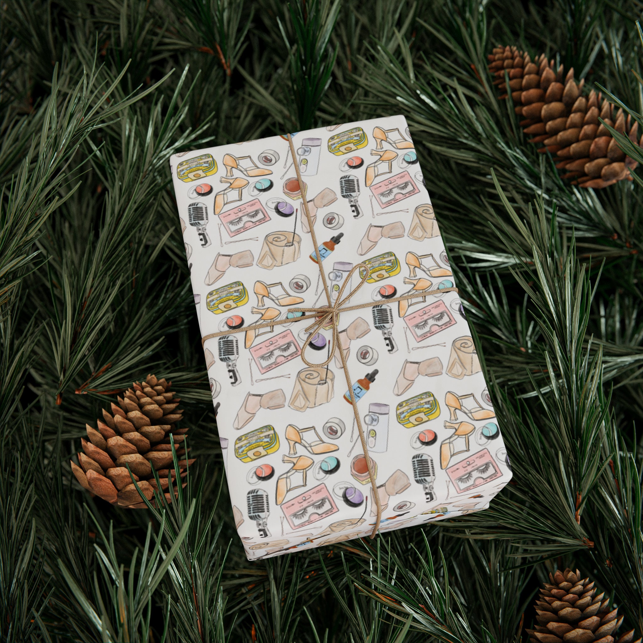 Musical Theatre Performer Theme Wrapping Paper Original Hand Drawn Pattern Gift Musical Theatre fans Gift Wrap, Vocal Health, Dance Shoes