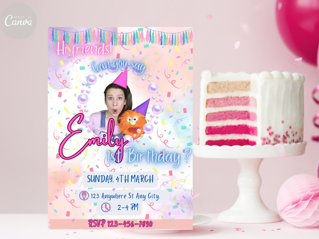 Editable Ms. Rachel Invitation Ms. Rachel Editable Etsy