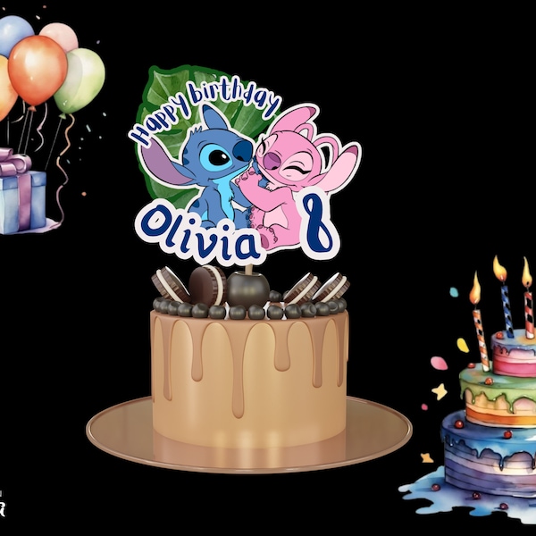 Lilo and Stitch Cake Topper Printable - Etsy