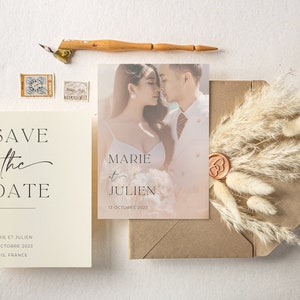 Save the date wedding printable and customizable with CANVA, Save the date modern and minimalist