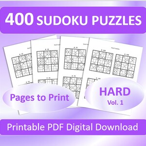Hard Sudoku : Brain Games - Large Print Expert Sudoku Puzzles Relax and  Solve Hard, Very Hard and Extremely Hard Sudoku - Total 100 Sudoku puzzles  to