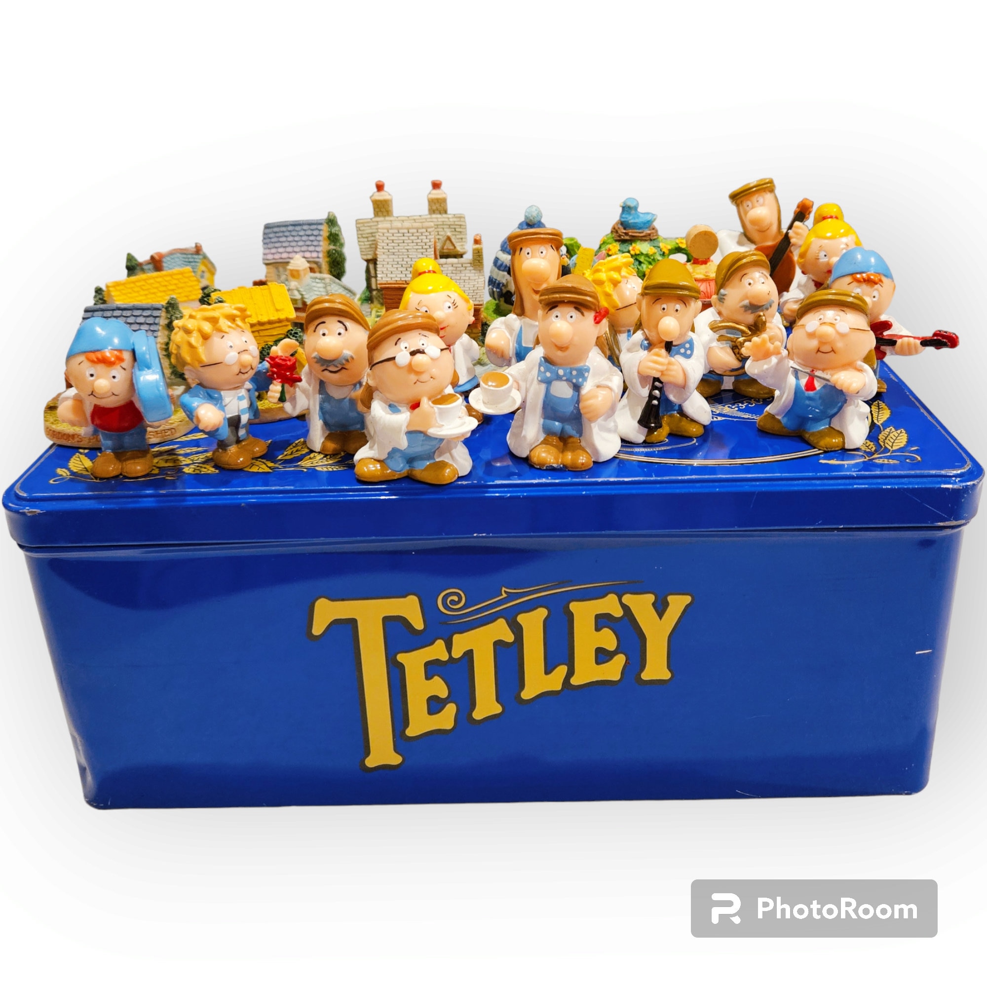 Vintage Tetley Tea Figurines & Tin Box Etsy UK