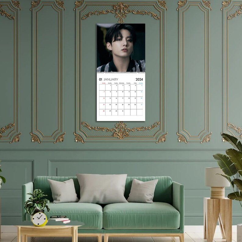 Jungkook Calendar 2024, Celebrity Calendar, Jungkook 2024 Wall Calendar